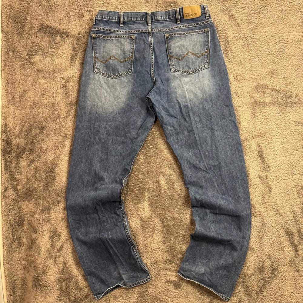 Wrangler Jeans Co Mens Relaxed Boot Cut Blue Denim Jeans 36x34 98HRWDI